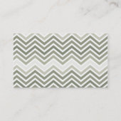 Carte De Visite Élégant, classique gris et blanc chevron professio (Dos)