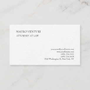 Carte De Visite Élégant classique minimaliste professionnel