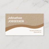 Carte De Visite Élégant classique recherche d'emploi propre papier (Devant)