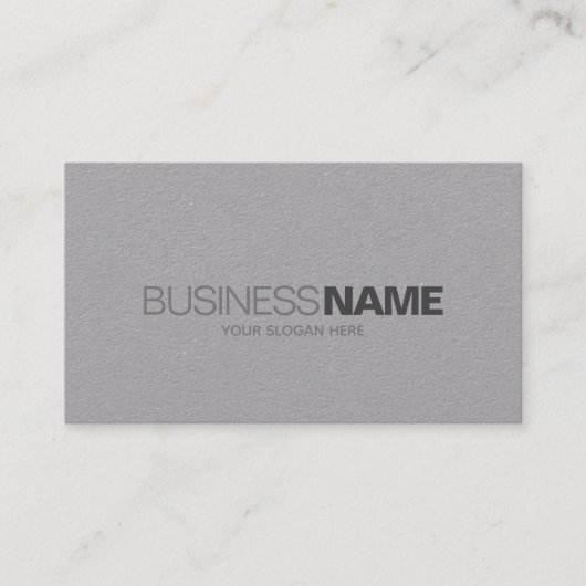 Carte De Visite Élégant classique simple Gris Kraft papier Cool pl (Devant)