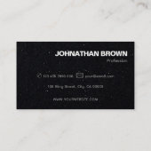 Carte De Visite Élégant classique simple papier Kraft noir simple (Dos)