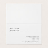 Carte De Visite Élégant Classique Simple Professionnel (Extérieur déplié)