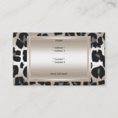 Carte De Visite Elégant Classy Animal Caramel Crème Beige Or (Dos)