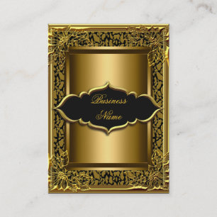 Carte De Visite Élégant Classy Black Old Gold
