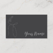 Carte De Visite Élégant Classy Calligraphy Line Art QR Code (Devant)