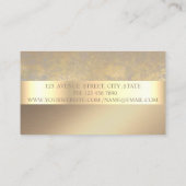Carte De Visite Élégant Classy Modern, Faux Gold (Dos)