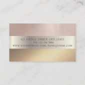 Carte De Visite Élégant Classy Modern, Faux Gold, Or Rose (Dos)