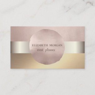 Carte De Visite Élégant Classy Modern, Faux Gold, Or Rose