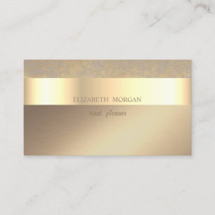 Carte De Visite Élégant Classy Modern, Faux Gold Stripe