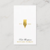 Carte De Visite Elegant Classy Notary Signing Agent QR Code Gold (Devant)