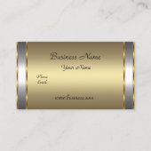 Carte De Visite Élégant Classy Or Bronze argent (Devant)