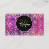 Carte De Visite Élégant Classy perlé rideaux Parties scintillant Q (Dos)