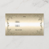 Carte De Visite Elegant Classy Profile Business Sepia Cream Floral (Dos)