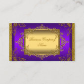 Carte De Visite Élégant Classy Purple Gold Elite (Devant)
