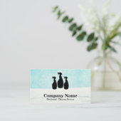 Carte De Visite Elegant Cleaning Service Glitter Watercolor Busine (Debout devant)