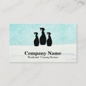 Carte De Visite Elegant Cleaning Service Glitter Watercolor Busine (Devant)