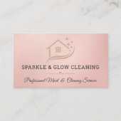 Carte De Visite Elegant Cleaning Services Maid & Housekeeping (Devant)