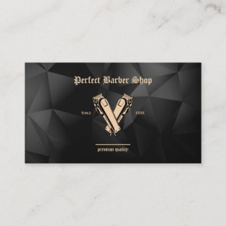 Carte De Visite Élégant Clippers Vintage Barber Shop Professionnel