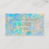 Carte De Visite Elégant code Qr moderne Gold Opal Pierre (Dos)