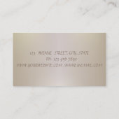 Carte De Visite Elégant Coeurs d'or Rose et sophistiqué (Dos)