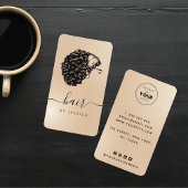 Carte De Visite Elégant Coiffeur Afro Curly Coiffeur salon de beau