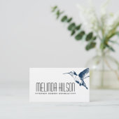 Carte de visite élégant - colibri (Debout devant)