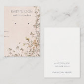 Carte De Visite Élégant collier rose floral Dusky Écran (Devant / Derrière)