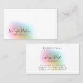 Carte De Visite Élégant coloré moderne simple Modèle tendance (Devant / Derrière)