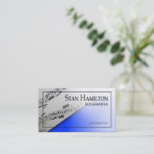 Carte de visite élégant - compositeur "musique de (Debout devant)