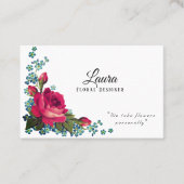 Carte De Visite Elégant concepteur de fleurs (Devant)