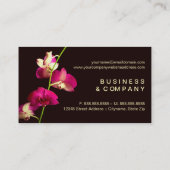 Carte De Visite Elégant concepteur d'orchidées (Dos)