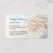 Carte De Visite Elegant Conch Coastal (Dos)