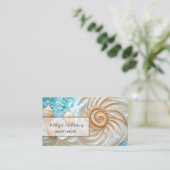 Carte De Visite Elegant Conch Coastal (Debout devant)