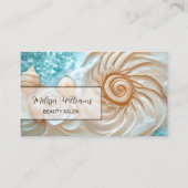 Carte De Visite Elegant Conch Coastal (Devant)