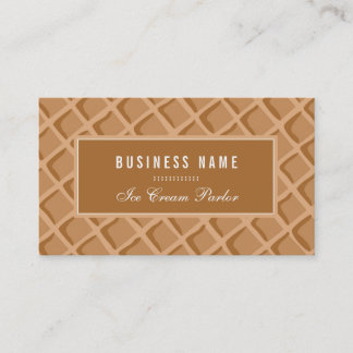 Carte De Visite Élégant cône gaufre à la crème glacée