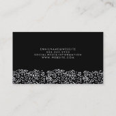 Carte De Visite Elégant Confetti (Dos)