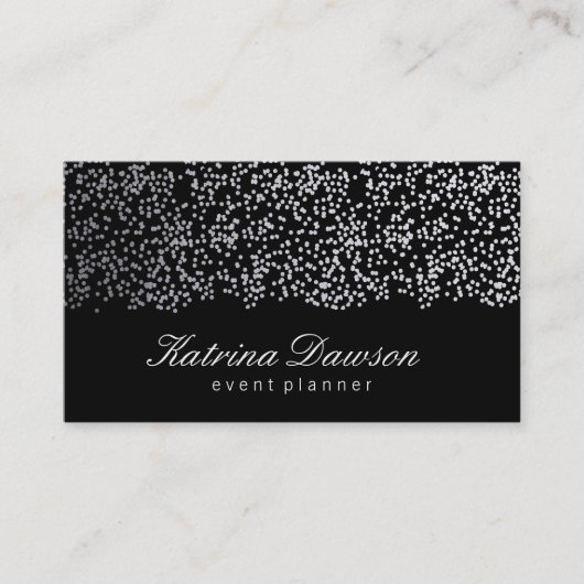 Carte De Visite Elégant Confetti (Devant)