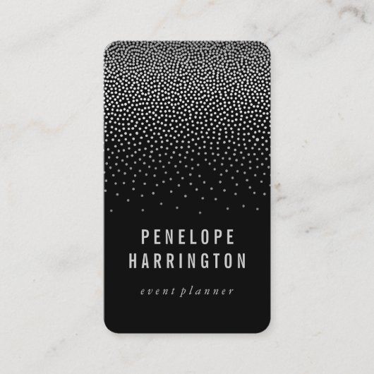 Carte De Visite Elégant Confetti (Devant)