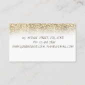 Carte De Visite Élégant Confetti Gold Parties scintillant Outils d (Dos)
