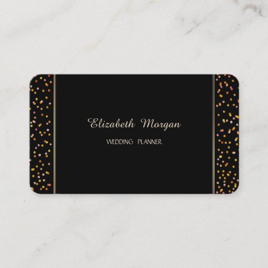 Carte De Visite Élégant Confetti moderne simple et élégant (Devant)