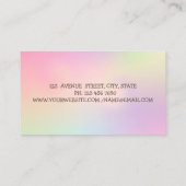 Carte De Visite Elégant Confetti Or Moderne, Ciseaux Holographique (Dos)