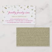 CARTE DE VISITE élégant confetti parties scintilla (Devant / Derrière)