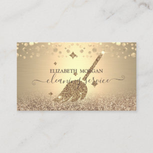 Carte De Visite Elégant Confetti Parties scintillant de nettoyage 