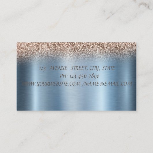 Carte De Visite Elégant Confetti Parties scintillant de nettoyage  (Dos)