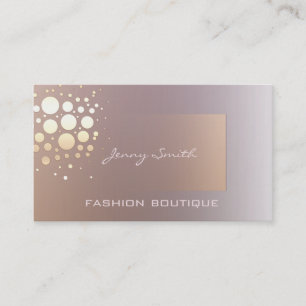 Carte De Visite Élégant confetti professionnel en or/bronze