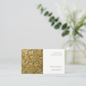 Carte De Visite Élégant consultant en finance métallique Gold (Debout devant)