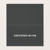Carte De Visite Élégant Consultant en gris texture simple (Extérieur déplié)