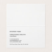 Carte De Visite Élégant Consultant en gris texture simple (Intérieur déplié)
