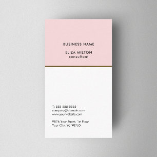 Carte De Visite Élégant consultant en ligne de cuivre rose pâle bl