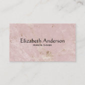 Carte De Visite Élégant consultant en marbre rose (Devant)